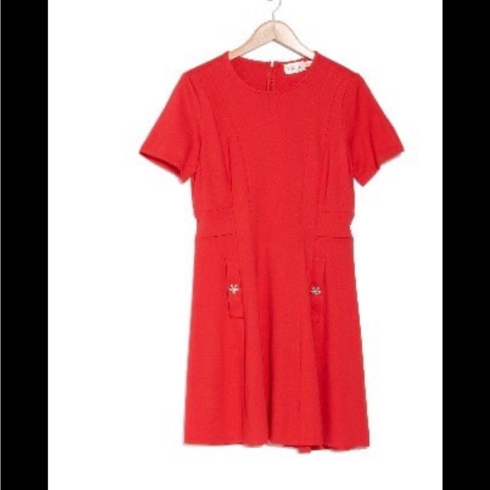 NEW Eliza J Short Sleeve Pocket Fit & Flare Dress